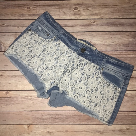 Hot Kiss Pants - 🌈Hot Kiss Denim Shorts Mini Jeans Floral Lace